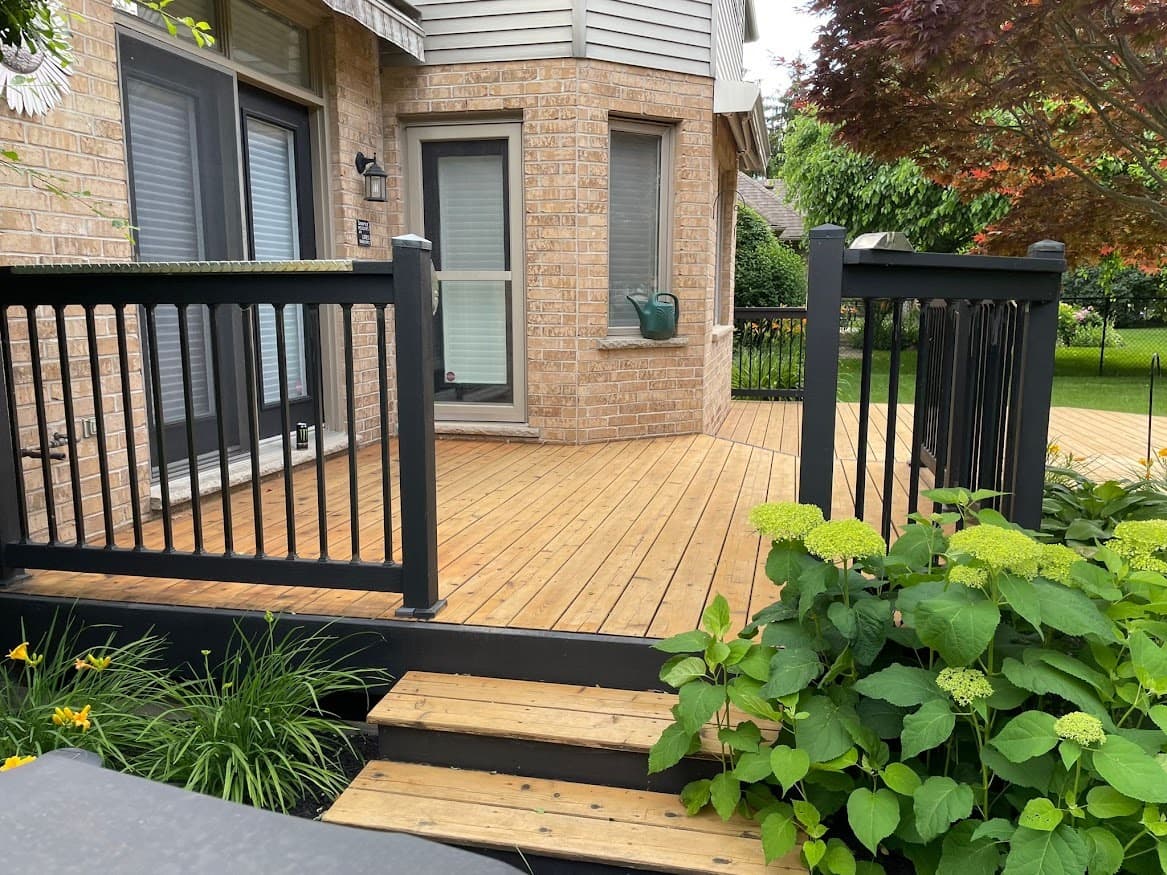 Deck staining project in Cambridge by Master Decker
