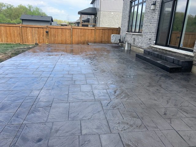 Sealed Stamped Concrete Patio