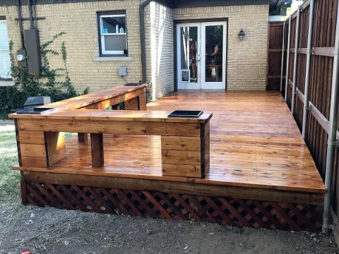 Deck and Fence Staining Example Photo with an Oil Based Stain