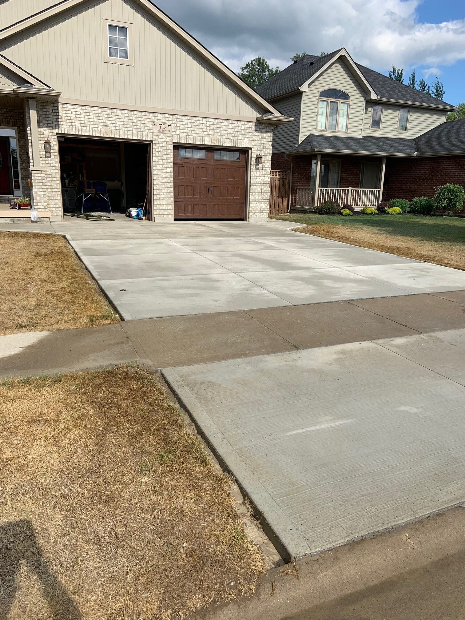 Natural Colour Concrete Driveway in Dorechester