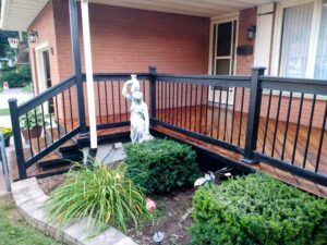 Deck Staining With Painted Railings