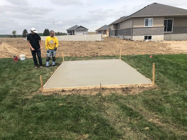 North London Shed Pad in the backyard