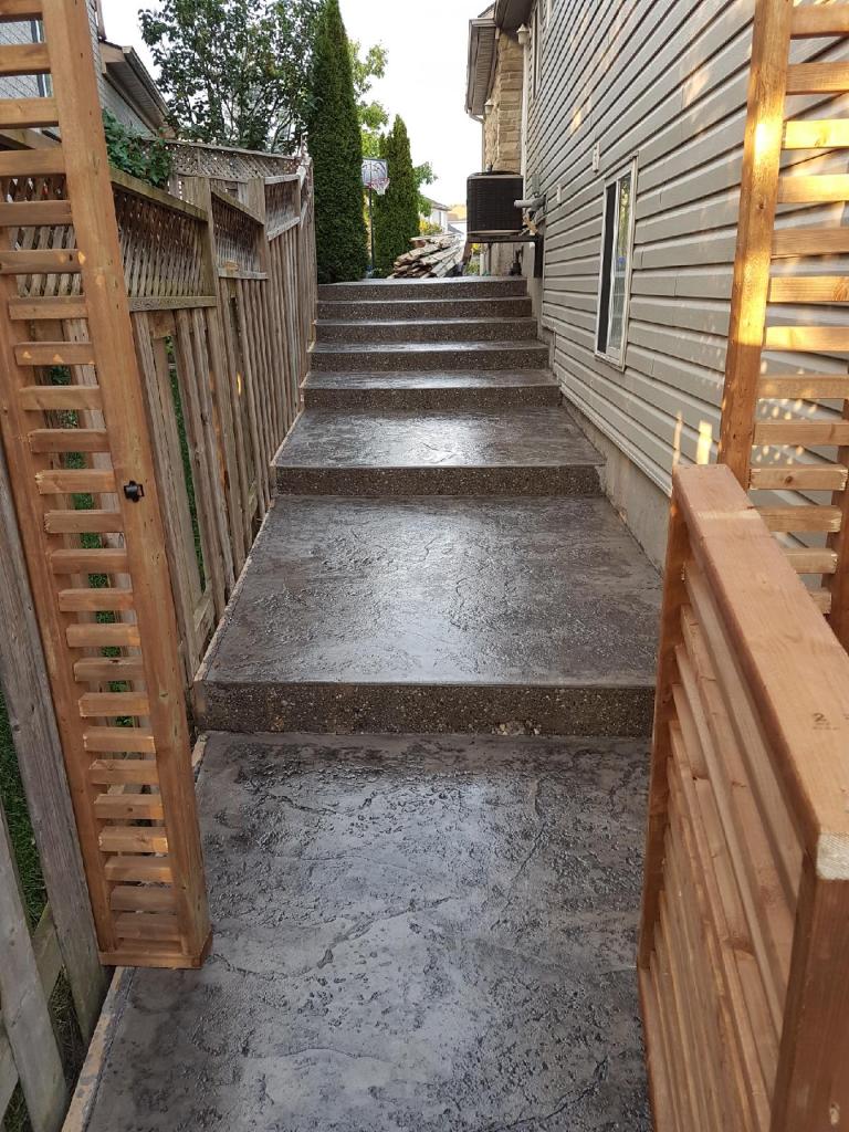 Master Decker Stamped Concrete Walkway