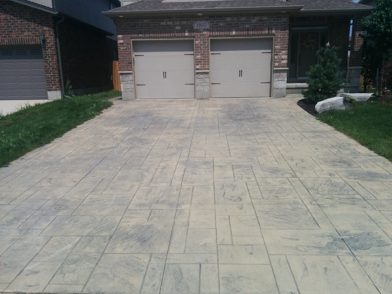 Ashlar Slate Concrete Driveway by Master Decker In London Ontario