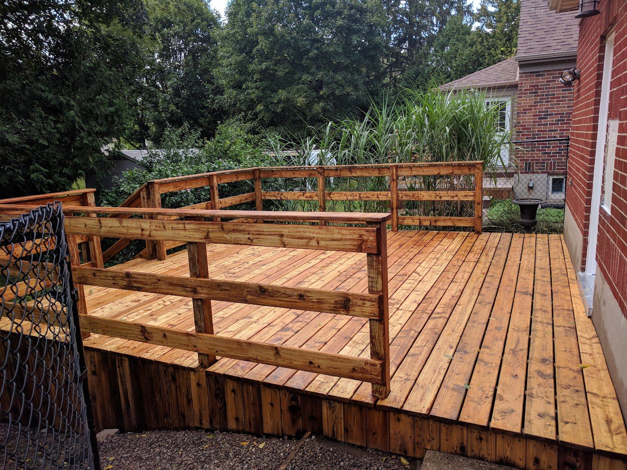 Deck Staining in Hamilton Ontario in an Oil Based Stain
