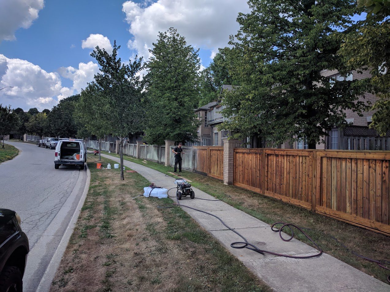 Deck and Fence Cleaning with a power washer