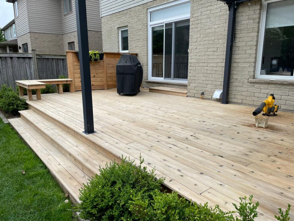 Master Decker Before Deck Staining London